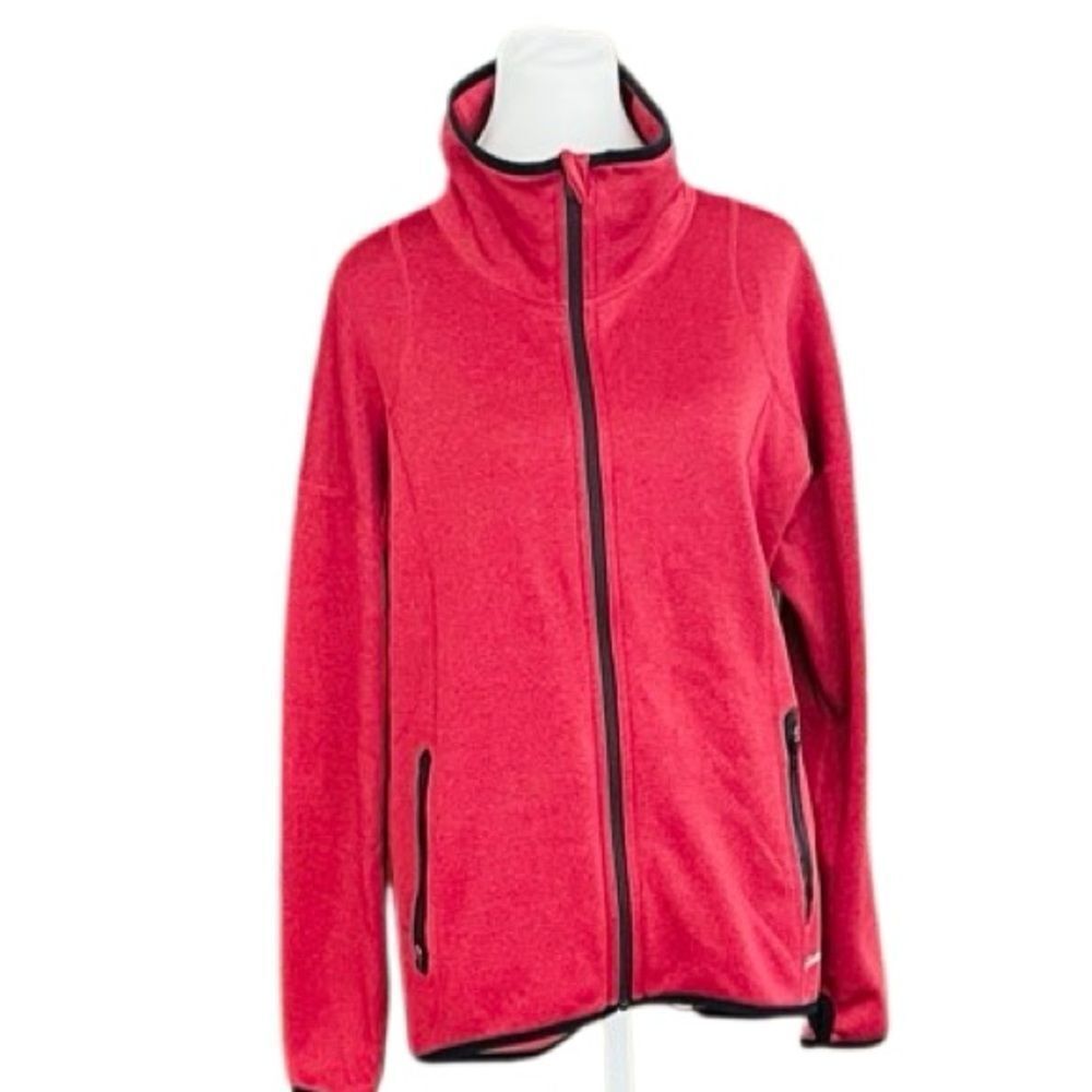 Eddie Bauer Women's Burgundy full zip fleece lined jacket size medium.